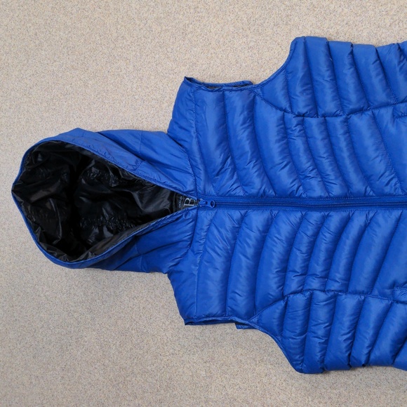 Bernardo Blue Down Filled Hooded Vest Size Medium - Picture 9 of 14